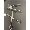 Image 2 : Vintage Camel Hair Barbers Brush, Scissors - Italy & Clippers - England