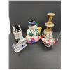 Image 1 : Christmas Décor Lot Snowman Cookie Jar Etc