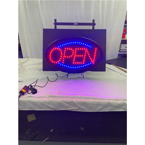 "Open" LED Sign Oval INCO #155 Works Great