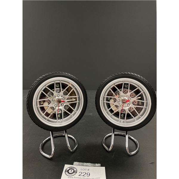 New In Box Tire Clocks - 2