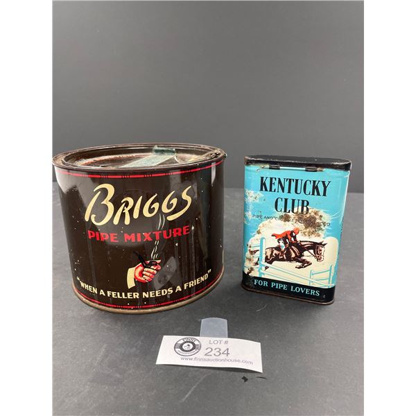 Briggs Pipe Mixture and Kentucky Club Tins