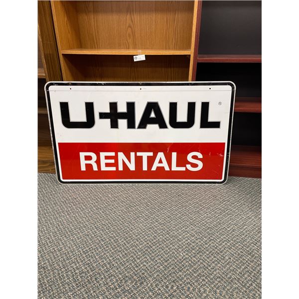 U-Haul Metal Sign Double Sided Both Sides Excellent Condition