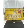 Image 1 : 1960 37 x 24" 7 Up Cardboard Advertisement Rough But Shows Well