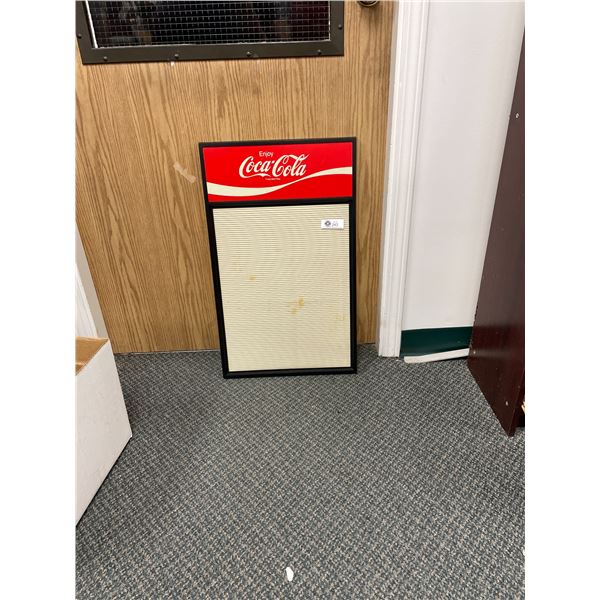 Vintage 17 x 28" Coca Cola Menu Board No Letters