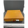 Image 3 : Nice Cutlery Display Box Full of Cutlery Wood Handles with Gold Plating