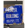 Image 2 : Vintage Armco Pioneer Building Porcelain Sign 25 x 13.5"