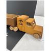 Image 2 : Custom Made Wooden Truck and Trailer 41" Long