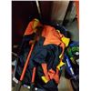 Image 2 : Tote of various high vis, coveralls and rain gear