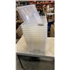 Image 1 : 9 CLEAR STORAGE TOTES WITH 3 LIDS