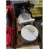 Image 2 : LOT OF CUTTING BOARD, JUICER, UTENSILS AND MORE