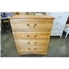 Image 1 : MAPLE 4 DRAWER CHEST OF DRAWERS