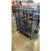 Image 1 : BLACK METAL BIRD CAGE - 32 X 22 X 51 INCHES TALL