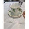 Image 2 : PARAGON 3 PIECE CHINA TEASET AND ARKLO IRISH CHINA CUP AND SAUCER
