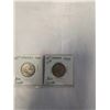 Image 2 : 3 CANADIAN WAR-TIME SILVER 25 CENT 1943, 1944, 1945  .800 SILVER