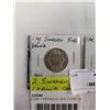 Image 2 : 2 SWEDEN 1 KRONA SILVER COINS 1946, 1950  .400 SILVER