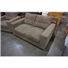 Image 2 : BROWN OVERSIZED MODERN LOVESEAT AND ARM CHAIR