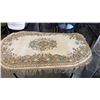 Image 2 : COPPER BED WARMING PAN AND FRINGED OVAL AREA CARPET
