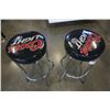 Image 2 : PAIR OF COORS LIGHT SWIVEL BAR STOOLS