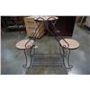 Image 2 : METAL AND TILE TRIPLE PLANTER STAND