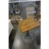 Image 2 : 3 BOUCLAIR MODERN METAL GAS LIFT BAR STOOLS WITH WOOD SEATS