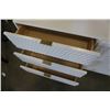 Image 8 : 6 DRAWER DESIGNER DRESSER, HONEYCOMB PATTERN WITH GOLD ACCENTS