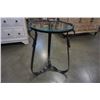Image 2 : METAL AND GLASS TOP SIDE TABLE