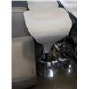 Image 2 : 4 MODERN GAS LIFT BAR STOOLS - BLACK AND WHITE LEATHER LOOK