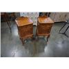 Image 1 : 2 CARVED STORAGE CABINET WITH GALLERY