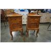 Image 2 : 2 CARVED STORAGE CABINET WITH GALLERY