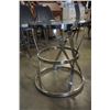 Image 2 : 2 MODERN ROUND METAL GLASSTOP ENDTABLES