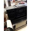 Image 2 : BLACK GE MICROWAVE, SONY DIGITAL HANDY CAM AND PANASONIC BOOMBOX