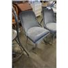 Image 2 : 2 MODERN GREY CHROME BASE CHAIRS