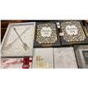 Image 2 : LOT OF CANVAS PRINTS, CLOTHES HANGER AND GLASSTOP PATIO ENDTABLE