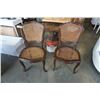 Image 1 : 2 ANTIQUE RATTAN BACK CHAIRS