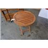 Image 2 : VINTAGE FOLDING SERVING CART AND FOLDING TEAK TABLE