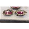 Image 2 : 3 HIGHLY DECORATED HAND PAINTED ITALIAN SERVING DISHES