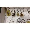 Image 2 : 12 ENCASED BUG KEYCHAINS - BUTTERFLY, SCORPION, BEETLE