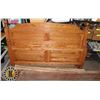 Image 1 : OAK WOOD BED FRAME (SIZE QUEEN)