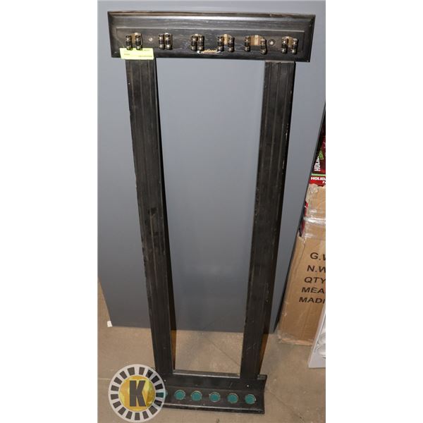 WALL MOUNT POOL CUE HOLDER