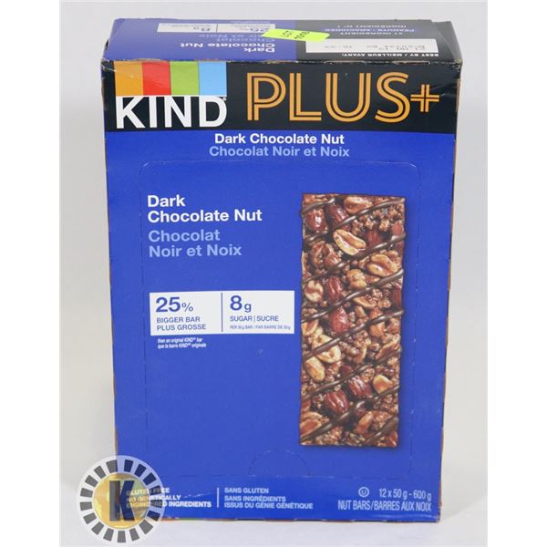 CASE OF KIND PLUS DARK CHOCOLATE NUT BARS