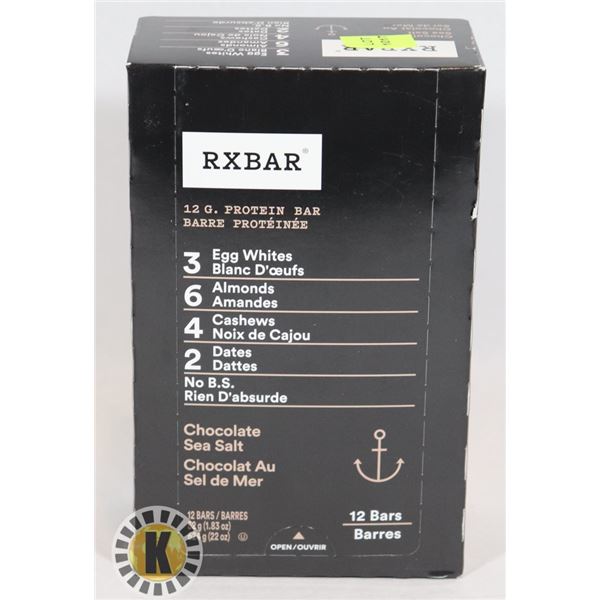 CASE OF 12 RXBAR PROTEIN BARS (CHOCOLATE SEA SALT)