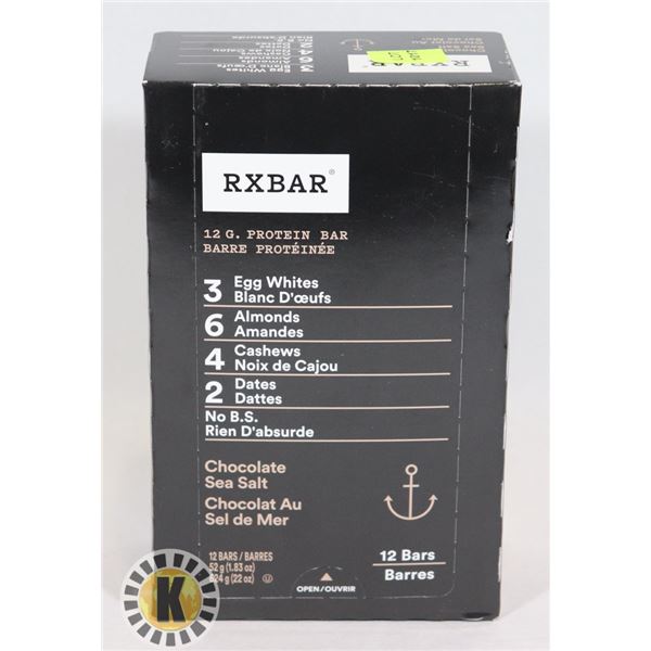 CASE OF 12 RXBAR PROTEIN BARS (CHOCOLATE SEA SALT)