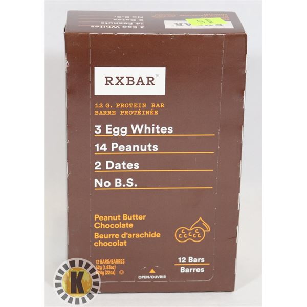 CASE OF 12 RXBAR PROTEIN BARS (PEANUT BUTTER CHOC)