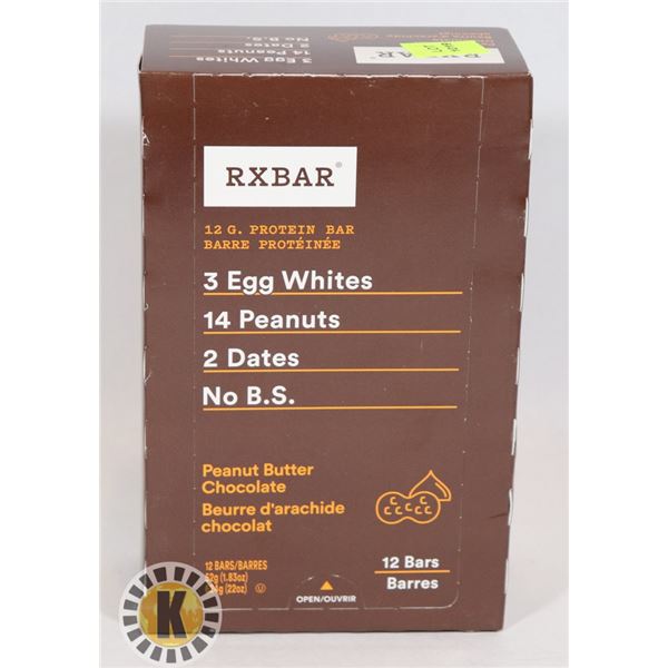 CASE OF 12 RXBAR PROTEIN BARS (PEANUT BUTTER CHOC)