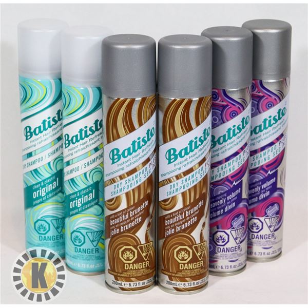 BAG OF ASSORTED BATISTE DRY SHAMPOO