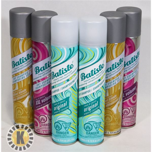 BAG OF ASSORTED BATISTE DRY SHAMPOO