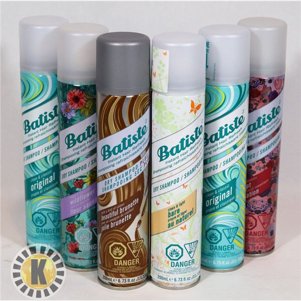 BAG OF ASSORTED BATISTE DRY SHAMPOO