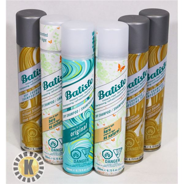 BAG OF ASSORTED BATISTE DRY SHAMPOO