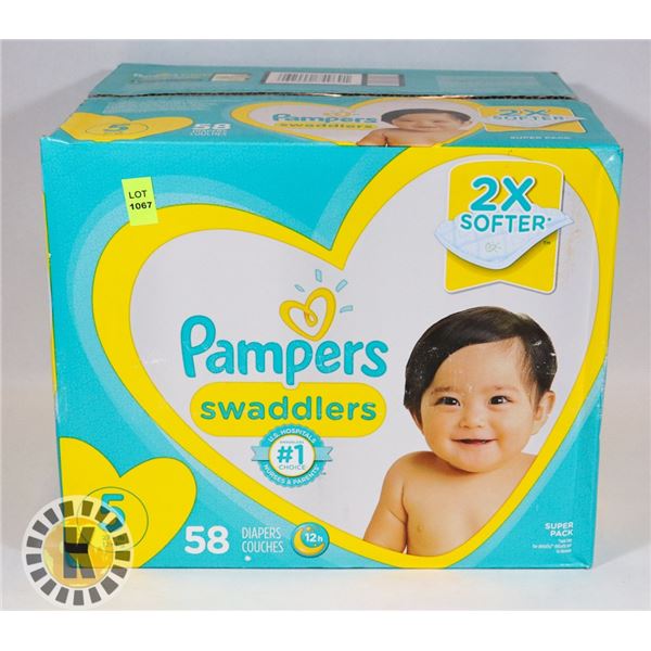 CASE OF PAMPERS SIZE 5
