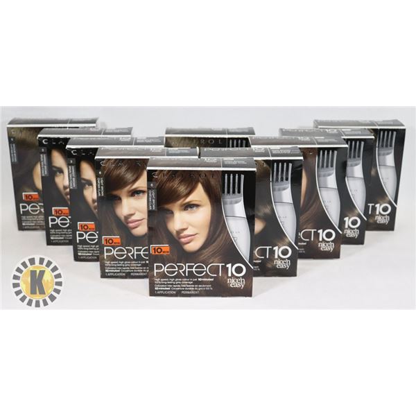 FLAT OF ASSORTED PERFECT 10 NICE N' EASY HAIR